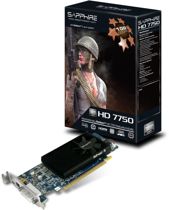 Sapphire Radeon HD 7750, 1GB GDDR5, DVI, Micro HDMI, mDP, lite retail