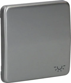 Jung Serie CD Wippe Metallausführung mit Symbol "Licht", platin