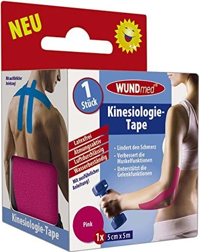 WUNDmed Kinesiologie Tape Rolle 5cm x 5m pink, 1 Stück