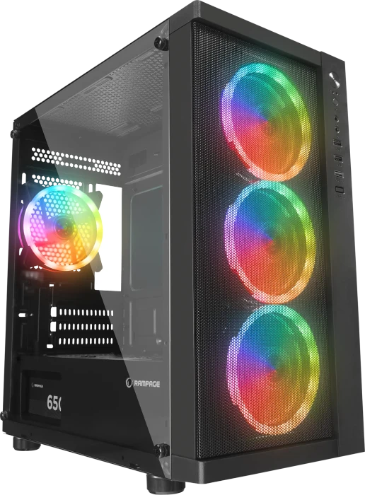 Rampage Vega V2 Black, Glasfenster