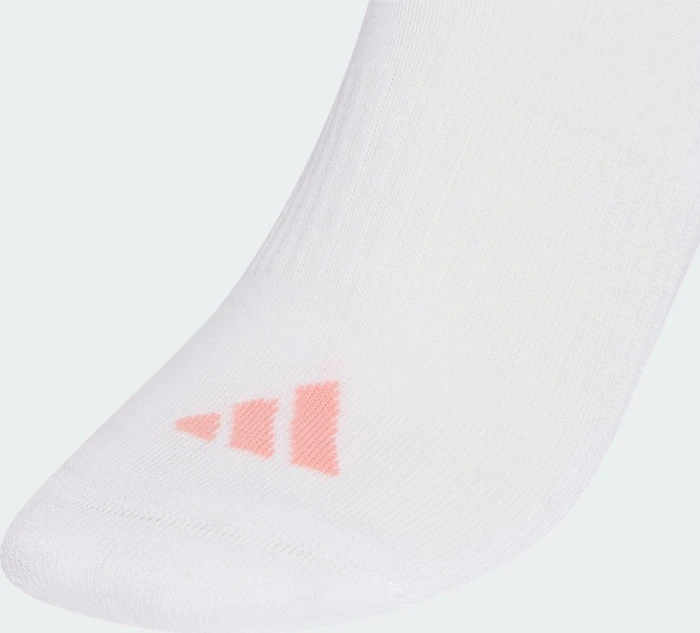 adidas 3-Streifen Cushioned Crew Socken white/semi frozen turbo/clear mint/frozen purple, 3 Paare