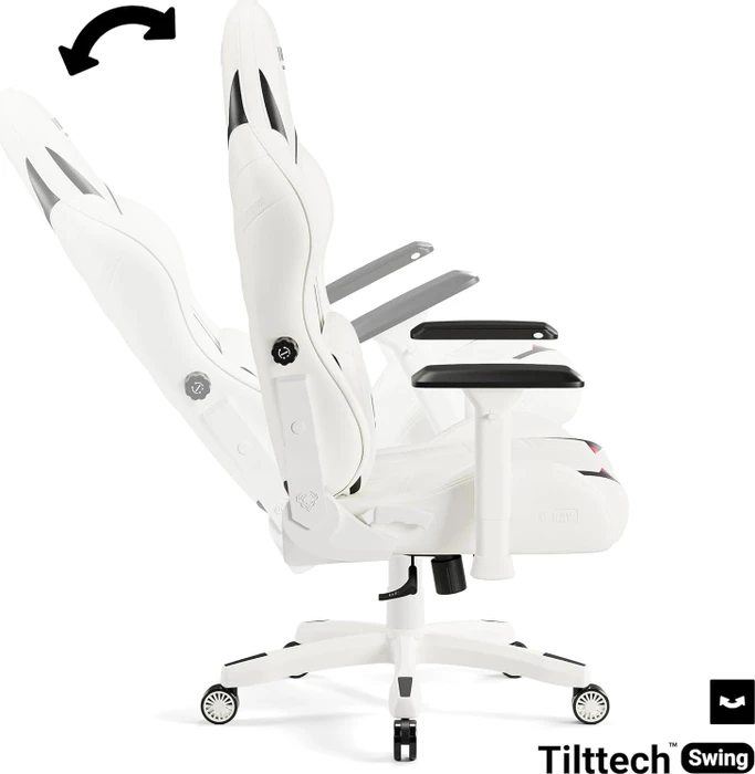 Diablo Chairs X-Ray 2.0 Normal Gamingstuhl, weiß/schwarz