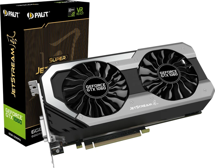 Palit GeForce GTX 1060 Super JetStream, 6GB GDDR5, DVI, HDMI, 3x DP