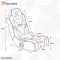 X Rocker Shadow 2.0 Audio Floor Rocker Gaming-Bodensessel für Kinder/Jugendliche, schwarz/blau Vorschaubild