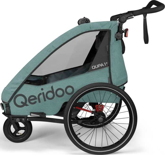 Qeridoo QUPA 1 Plus Fahrradanhänger mineral blue (Modell 2024)