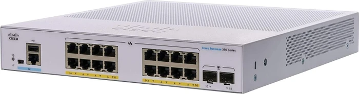 Cisco Business 350 Desktop Gigabit Managed Switch, 16x RJ-45, 2x SFP, 240W PoE+