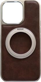 Peter Jäckel MagSafe Back Cover Deluxe für Apple iPhone 15 braun