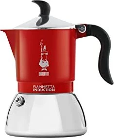 Bialetti Fiammetta Induktion 2 Tassen Espressokanne rot