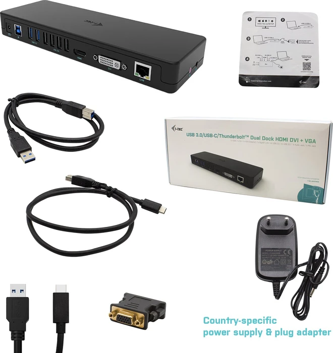 i-tec Dual Display Docking Station, USB-B 3.0 [Buchse]