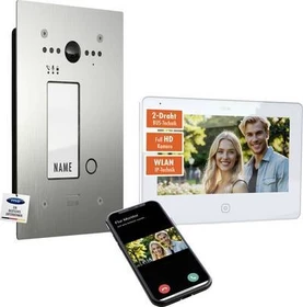 M-E Allviso ALL-VF10S-M7W-IPS Video-Türsprechanlage 1-Familienhaus Edelstahl, Set