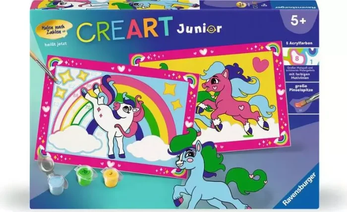 Ravensburger Malen nach Zahlen Zauberponys mit Regenbogen
