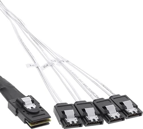 InLine mini SAS x4 [SFF-8087] auf 4x SATA Kabel, 1m