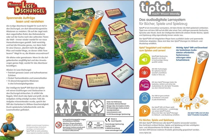 Ravensburger tiptoi Spiel: Mission im Lesedschungel