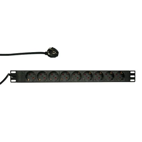 LogiLink Steckdosenleiste, 1HE, 9-fach, 230V, 2m