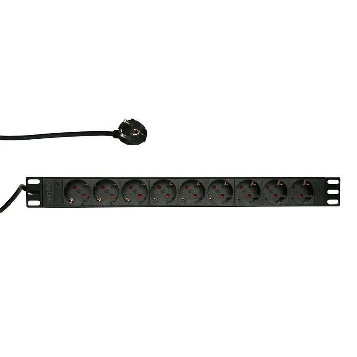 LogiLink Steckdosenleiste, 1HE, 9-fach, 230V, 2m