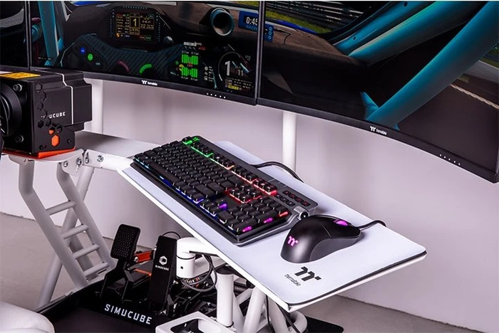 Thermaltake Keyboard & Mouse Tray Snow Tastatur-/Mausablage, weiß