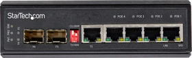 StarTech IES Industrial Railmount Gigabit Switch, 4x RJ-45, 1x RJ-45/SFP, 120W PoE+ (IES1G52UP12V)