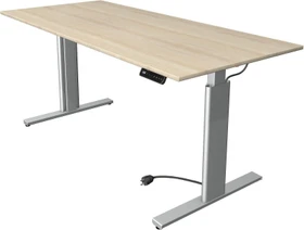 Kerkmann Move 3 elektrisch höhenverstellbarer Sitz-Steh-Schreibtisch 180x80cm Ahorn/silber