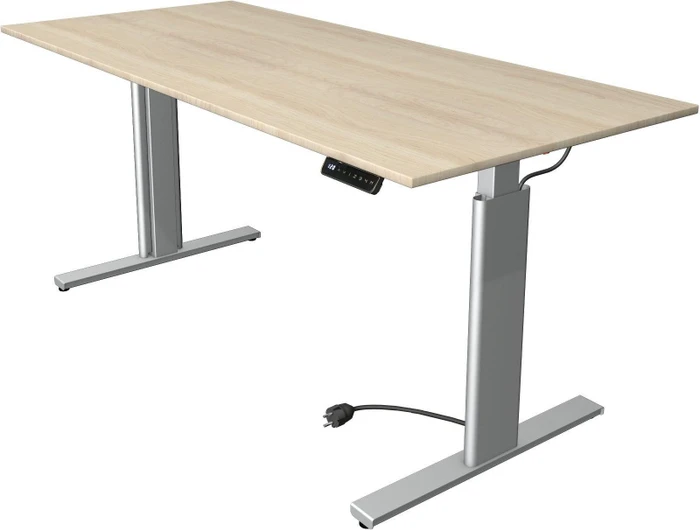 Kerkmann Move 3 elektrisch höhenverstellbarer Sitz-Steh-Schreibtisch 180x80cm Ahorn/silber
