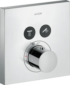 Hansgrohe Axor ShowerSelect eckig Thermostat mit 2 Ventilen chrom