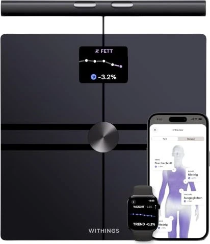 Withings BodyFit digitale Segment-Körperanalysewaage schwarz