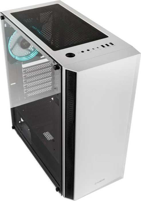 Zalman R2, weiß, Glasfenster
