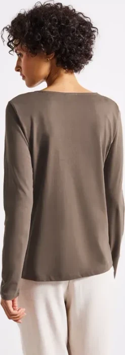 Street One Unifarbe Sweatshirt silk brown (Damen)