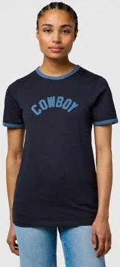 Wrangler Ringer T-Shirt kurzarm navy (Damen)