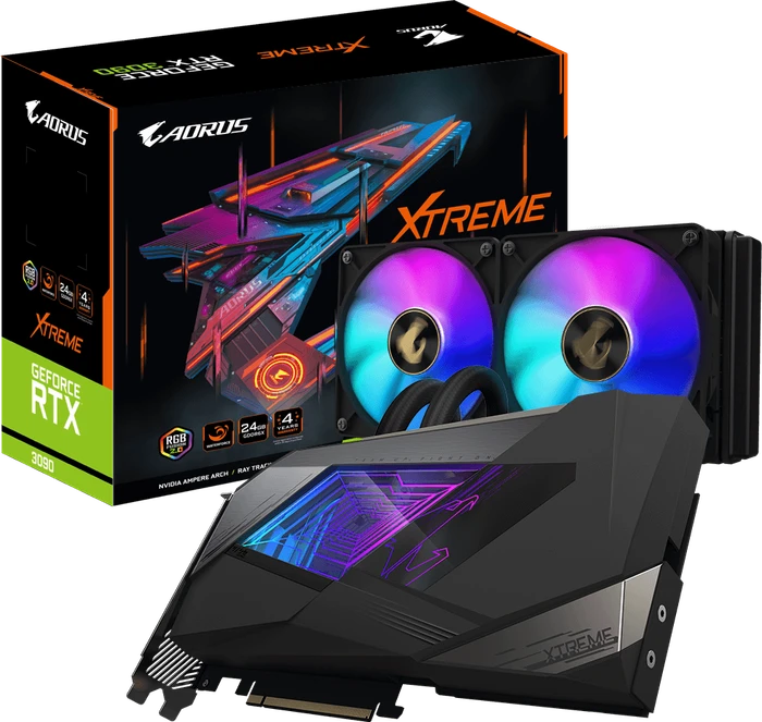 GIGABYTE AORUS GeForce RTX 3090 Xtreme Waterforce 24G, 24GB GDDR6X, 3x HDMI, 3x DP