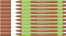 Schneider Line-Up Tintenroller (Mine) mahogani brown/grün, 10er-Pack