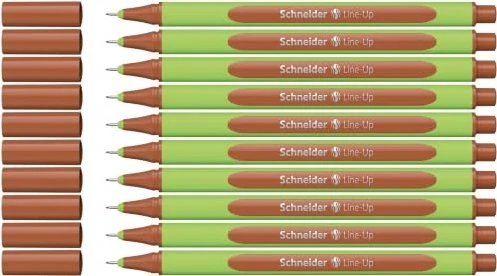 Schneider Line-Up Tintenroller (Mine) mahogani brown/grün, 10er-Pack