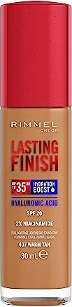 Rimmel Lasting Finish 35H Foundation 407 warm tan LSF20, 30ml