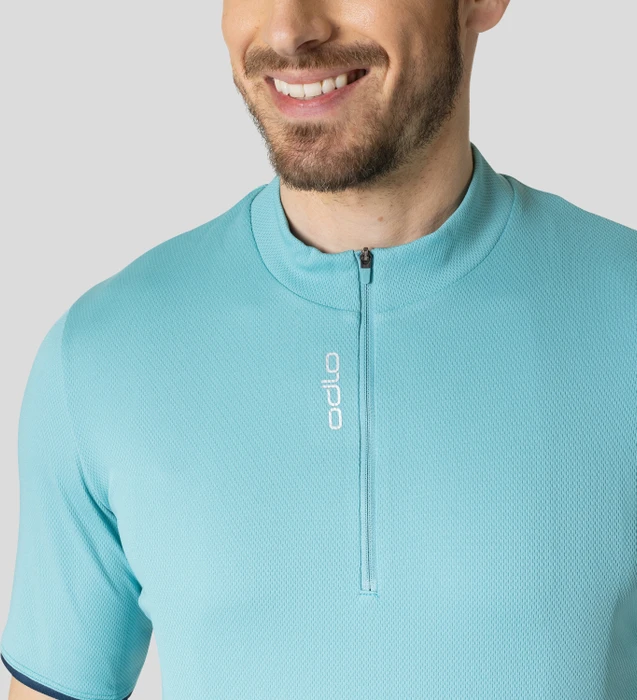 Odlo The Essential Half Zip Trikot kurzarm porcelain (Herren)