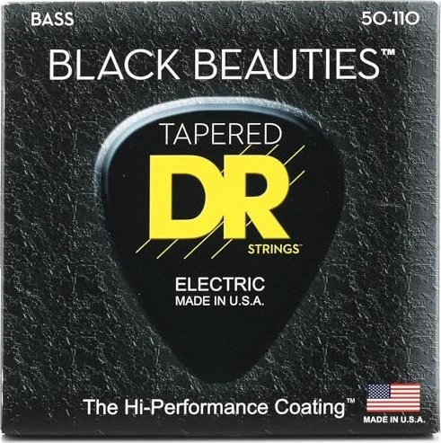 DR Strings Black Beauties Bass Taper Heavy