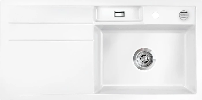 systemceram Bela 100 F Einbau Becken rechts mit Ablauffernbedienung grönland