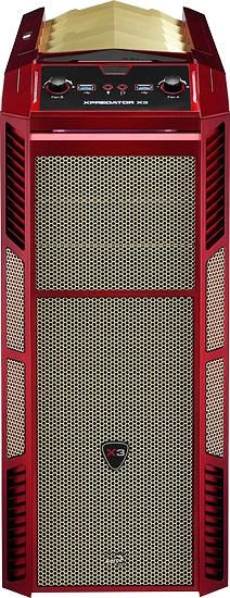 AeroCool XPredator X3 RG Edition rot/gold, Acrylfenster