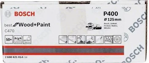 Bosch Professional C470 Best for Wood and Paint Schleifblatt K400, 125mm, 50 Stück