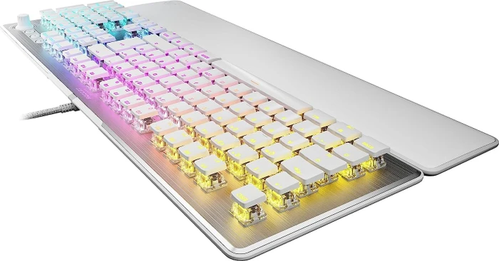 Roccat Vulcan II, LEDs RGB, weiß/silber, TITAN II BROWN, USB, DE