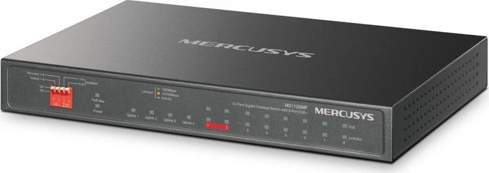 Mercusys Desktop Gigabit Switch, 10x RJ-45, 2x SFP, 110W PoE+