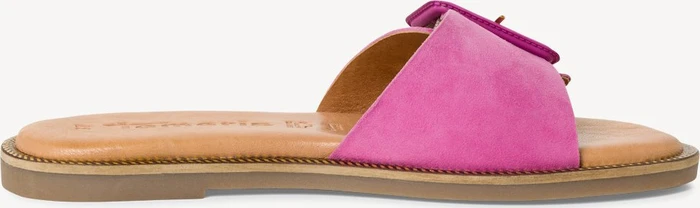Tamaris Lederpantolette Blockabsatz rosa (Damen)