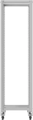 Lanberg Open Rack Series 19" Open Frame Rack 42HE, 4-Pfosten, mit Rollen, Flat Pack, tiefenverstellbar, 550-790mm, RAL 7035, 1000mm tief