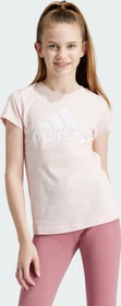 adidas Essentials Big Logo Cotton T-Shirt kurzarm sandy pink/white (Junior)