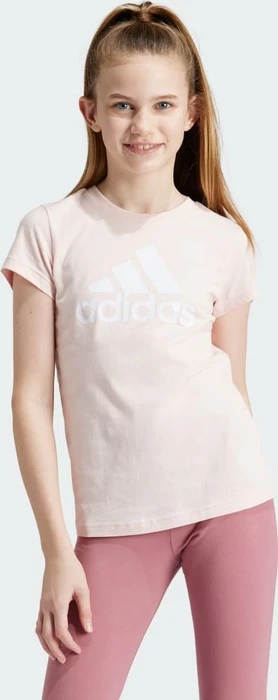 adidas Essentials Big Logo Cotton T-Shirt kurzarm sandy pink/white (Junior)