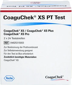 Roche Coaguchek XS PT Test PST Selbsttest, 48 Stück (2x 24 Stück)