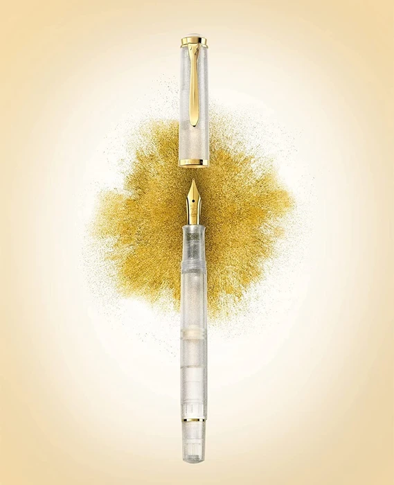 Pelikan Classic Special Edition 2021 M200 golden beryl, rechte Hand, extra fein, Geschenkset