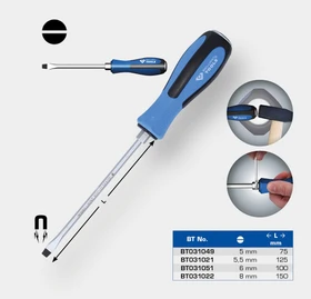 Brilliant Tools Schlitz Schraubendreher mit Schlagkappe, 5.5x125mm