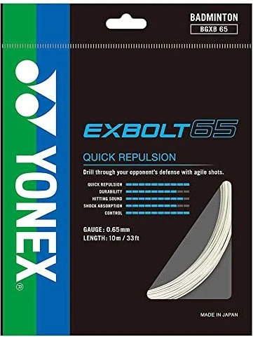 Yonex Exbolt 65 Badmintonsaite weiß 10m