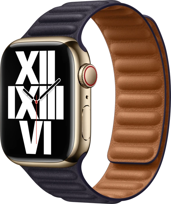 Apple Lederarmband mit Endstück S/M für Apple Watch 41mm Tinte