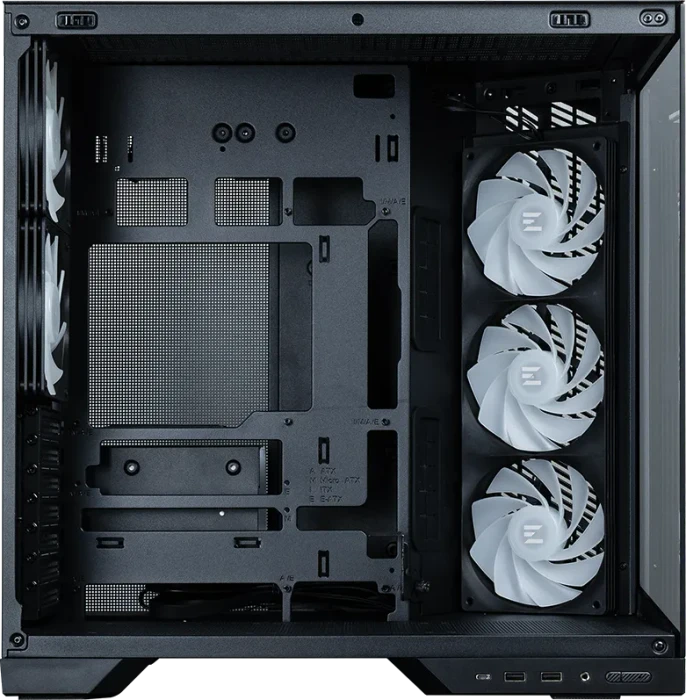 Zalman D50 Black, schwarz, Glasfenster