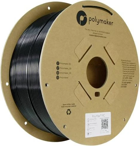 Polymaker PolyMax PC, schwarz, Spule, 2.85mm, 3.00kg